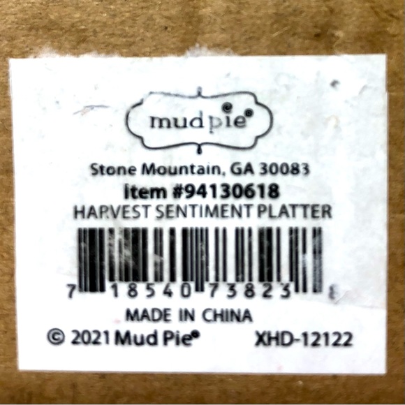 MUD PIE Fall Collection Harvest Sentiment Tray Thanksgiving Pumpkins NWT - Picture 6 of 9